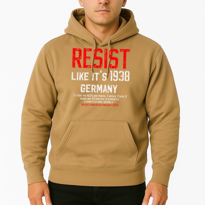 Resist like its 1938 Germany Reject Fascism Project 2025 Hoodie