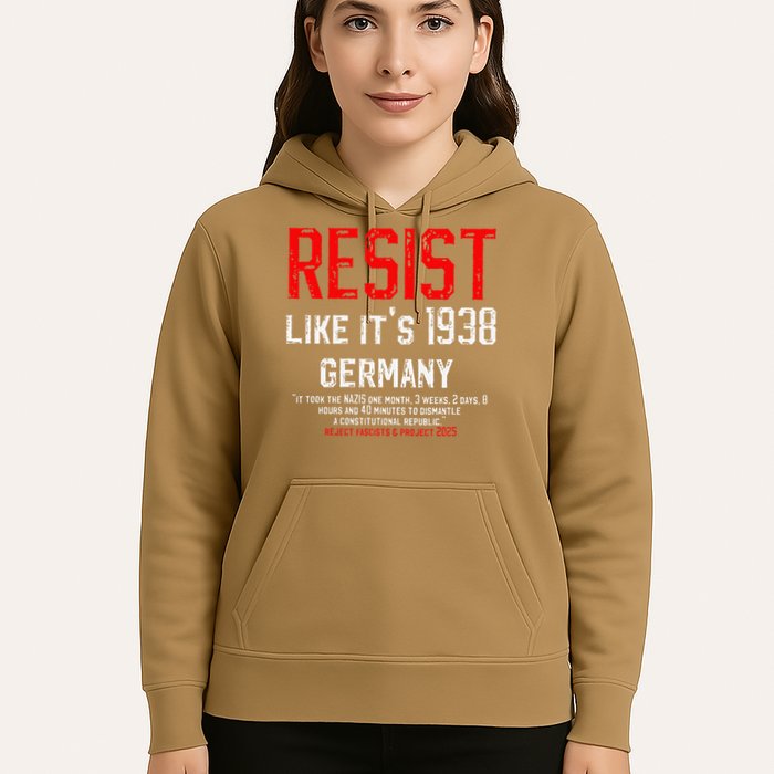 Resist like its 1938 Germany Reject Fascism Project 2025 Hoodie