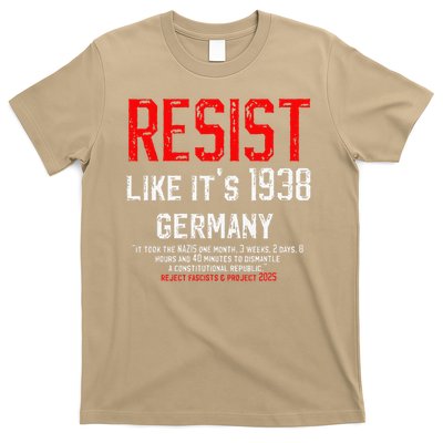 Resist like its 1938 Germany Reject Fascism Project 2025 T-Shirt