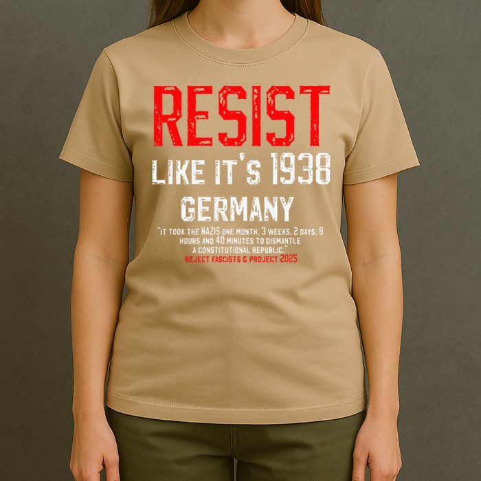Resist like its 1938 Germany Reject Fascism Project 2025 T-Shirt