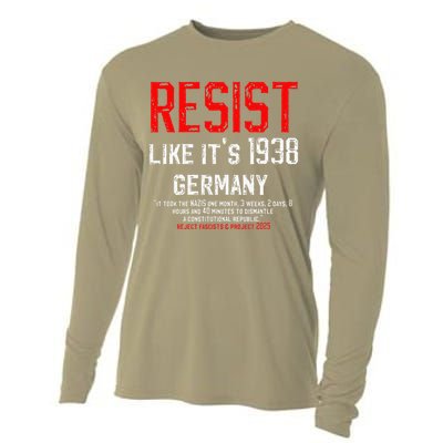 Resist like its 1938 Germany Reject Fascism Project 2025 Cooling Performance Long Sleeve Crew