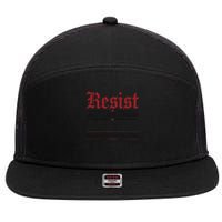 Resist like its 1938 Germany Reject Fascism Project 2025 7 Panel Mesh Trucker Snapback Hat