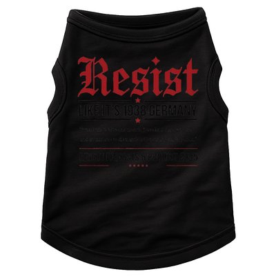 Resist like its 1938 Germany Reject Fascism Project 2025 Doggie Tank