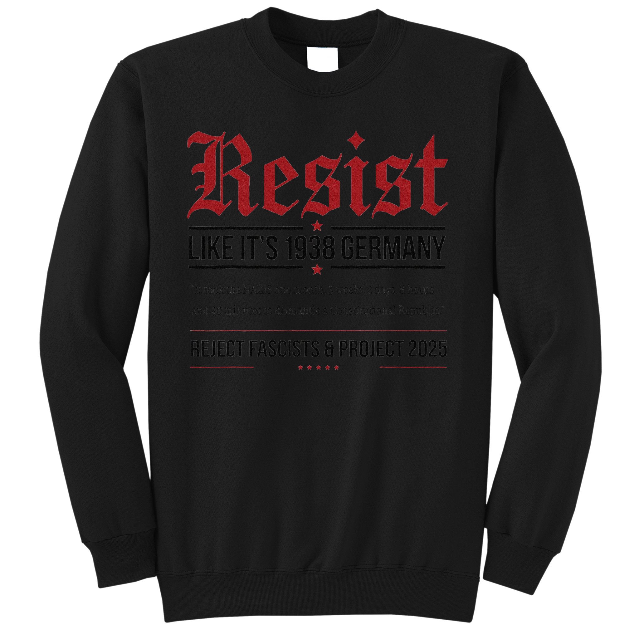 Resist like its 1938 Germany Reject Fascism Project 2025 Sweatshirt