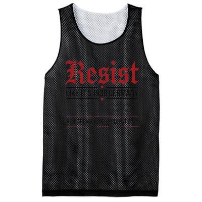 Resist like its 1938 Germany Reject Fascism Project 2025 Mesh Reversible Basketball Jersey Tank