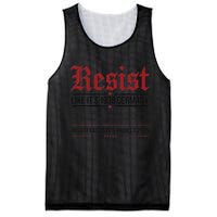 Resist like its 1938 Germany Reject Fascism Project 2025 Mesh Reversible Basketball Jersey Tank