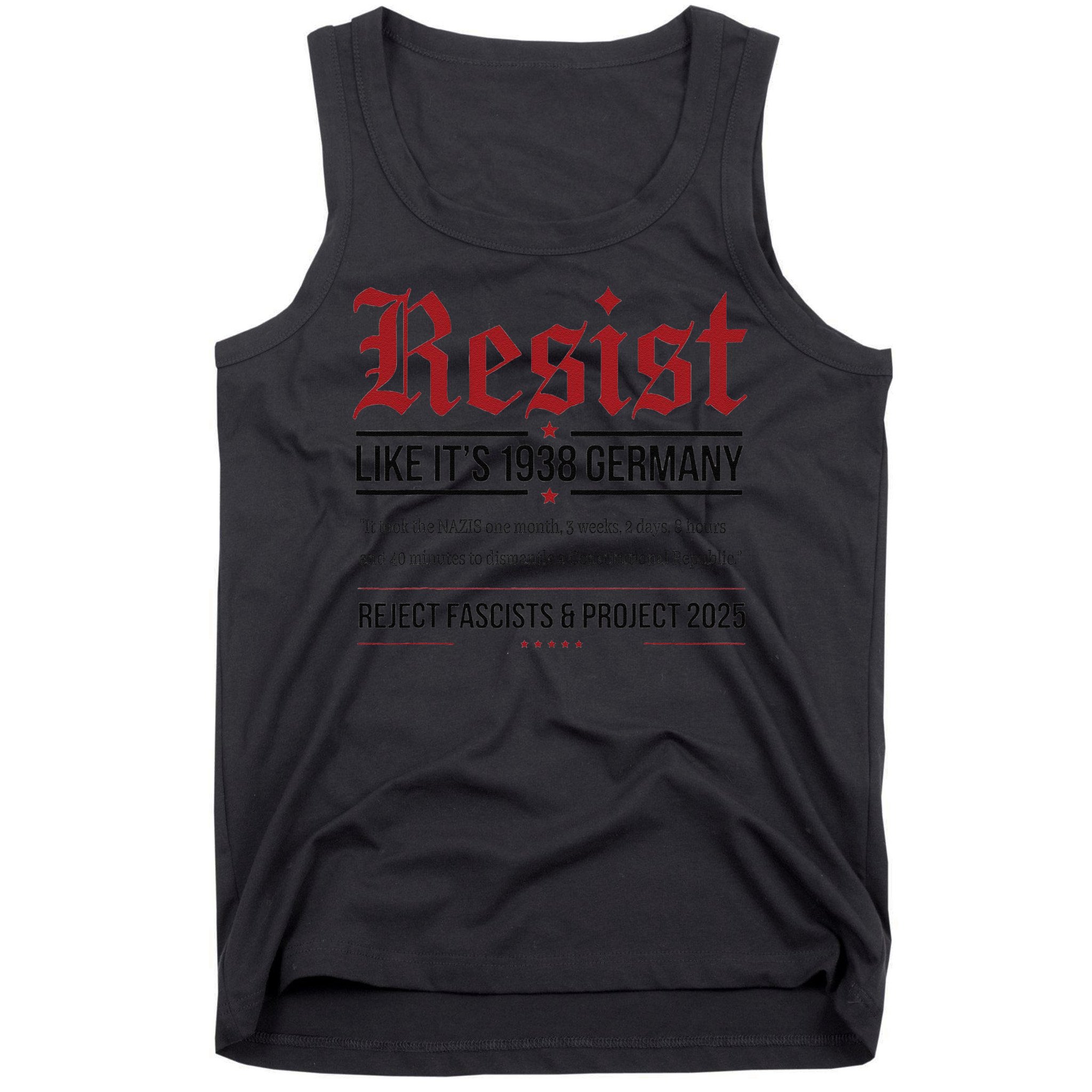 Resist like its 1938 Germany Reject Fascism Project 2025 Tank Top