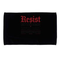 Resist like its 1938 Germany Reject Fascism Project 2025 Microfiber Hand Towel