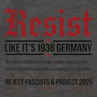 Resist like its 1938 Germany Reject Fascism Project 2025 Vector Backpack