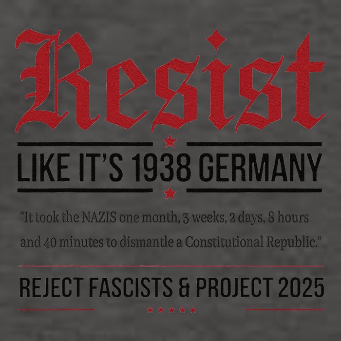 Resist like its 1938 Germany Reject Fascism Project 2025 Vector Backpack