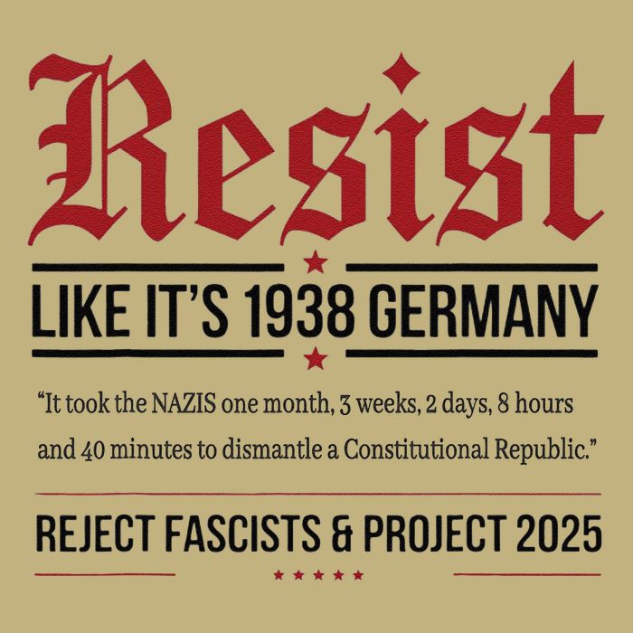 Resist like its 1938 Germany Reject Fascism Project 2025 Performance Shirt