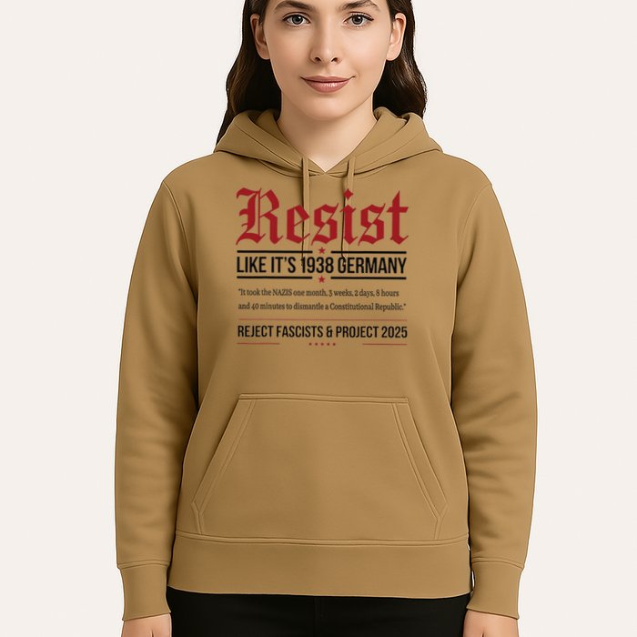 Resist like its 1938 Germany Reject Fascism Project 2025 Hoodie