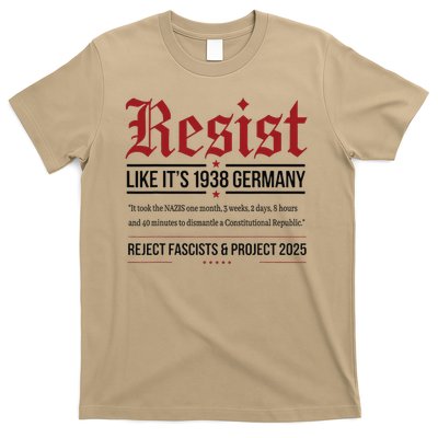 Resist like its 1938 Germany Reject Fascism Project 2025 T-Shirt