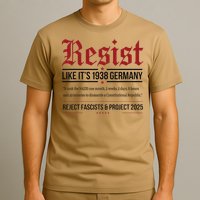 Resist like its 1938 Germany Reject Fascism Project 2025 T-Shirt
