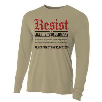 Resist like its 1938 Germany Reject Fascism Project 2025 Cooling Performance Long Sleeve Crew