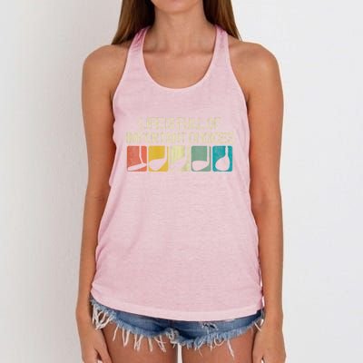 Retro Life Is Full Of Important Choices Vinatge Golf Clubs Gift Funny Golf Women's Knotted Racerback Tank