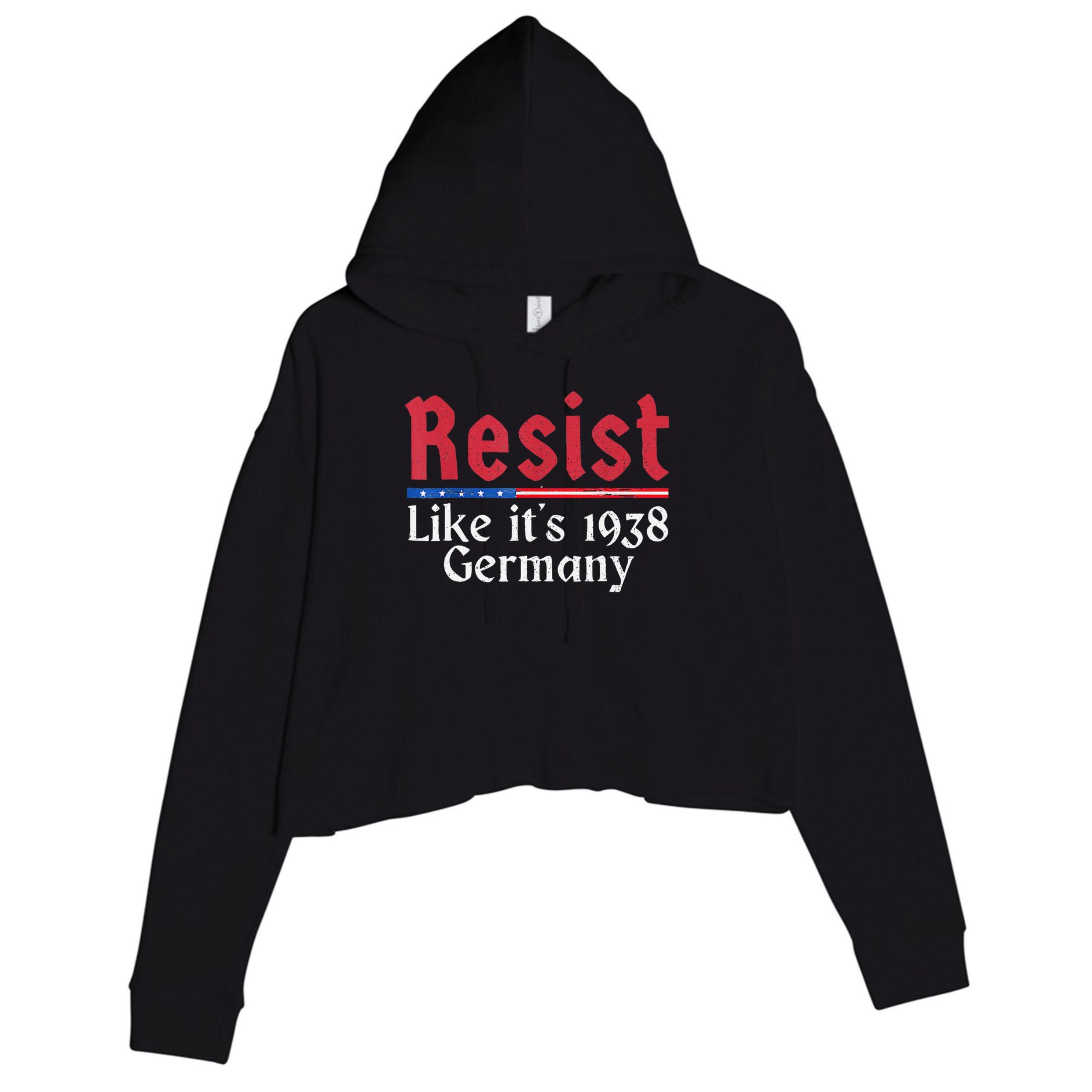 Resist Like Its 1938 Germany Crop Fleece Hoodie