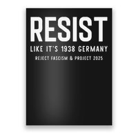 Resist Like Its 1938 Germany Reject Fascism And Project Poster
