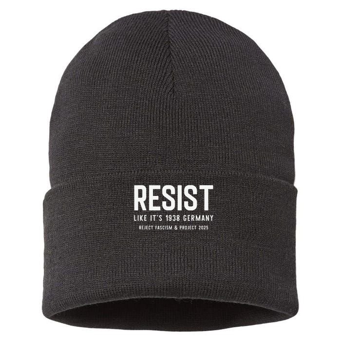Resist Like Its 1938 Germany Reject Fascism And Project Sustainable Knit Beanie