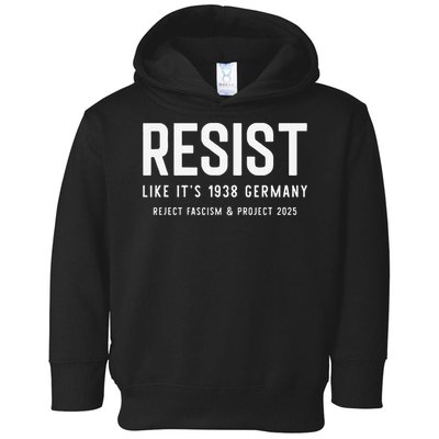 Resist Like Its 1938 Germany Reject Fascism And Project Toddler Hoodie