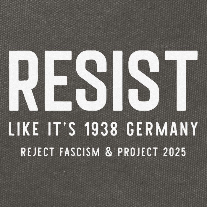 Resist Like Its 1938 Germany Reject Fascism And Project Cotton Canvas Backpack
