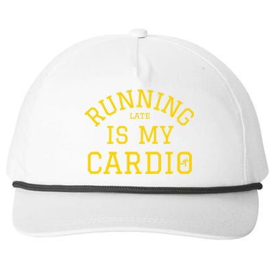 Running Late Is My Cardio Snapback Five-Panel Rope Hat