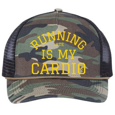 Running Late Is My Cardio Retro Rope Trucker Hat Cap