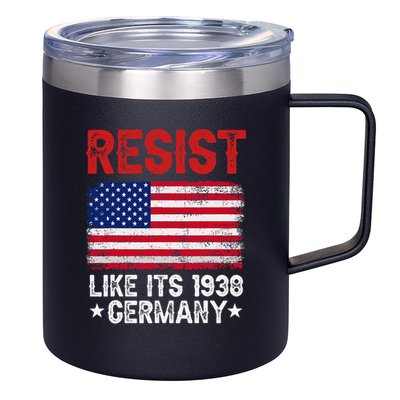 Resist Like Its 1938 Germany Historical Germany USA Flag 12oz Stainless Steel Coffee Mug
