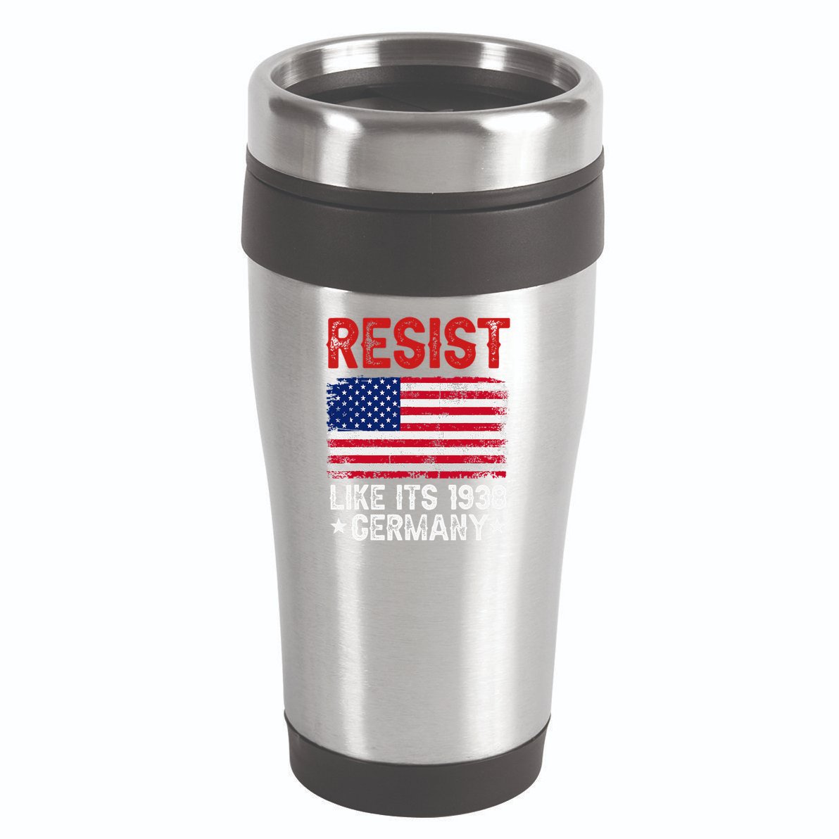 Resist Like Its 1938 Germany Historical Germany USA Flag 16oz Travel Tumbler