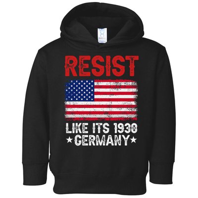 Resist Like Its 1938 Germany Historical Germany USA Flag Toddler Hoodie