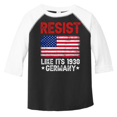 Resist Like Its 1938 Germany Historical Germany USA Flag Toddler Fine Jersey T-Shirt
