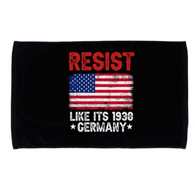 Resist Like Its 1938 Germany Historical Germany USA Flag Microfiber Hand Towel