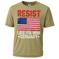 Resist Like Its 1938 Germany Historical Germany USA Flag Cooling Performance Crew T-Shirt