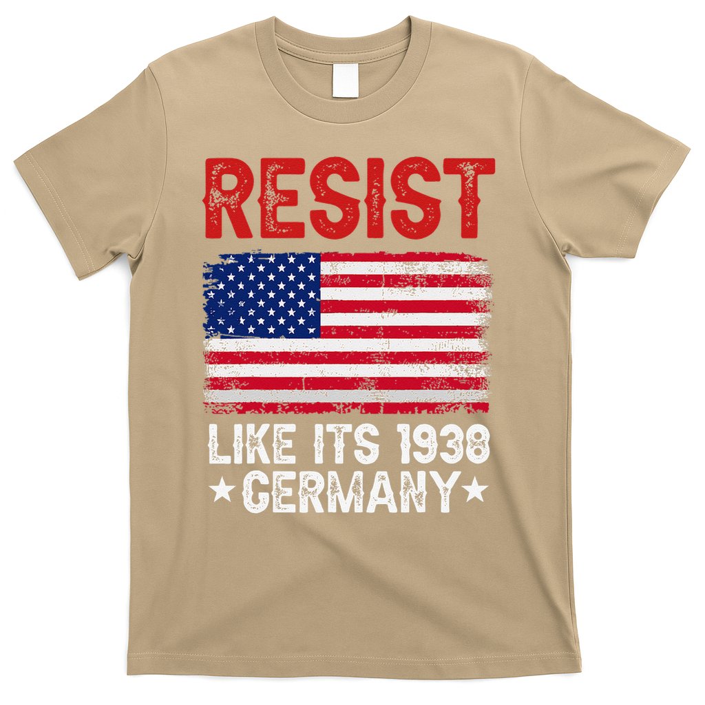 Resist Like Its 1938 Germany Historical Germany USA Flag T-Shirt