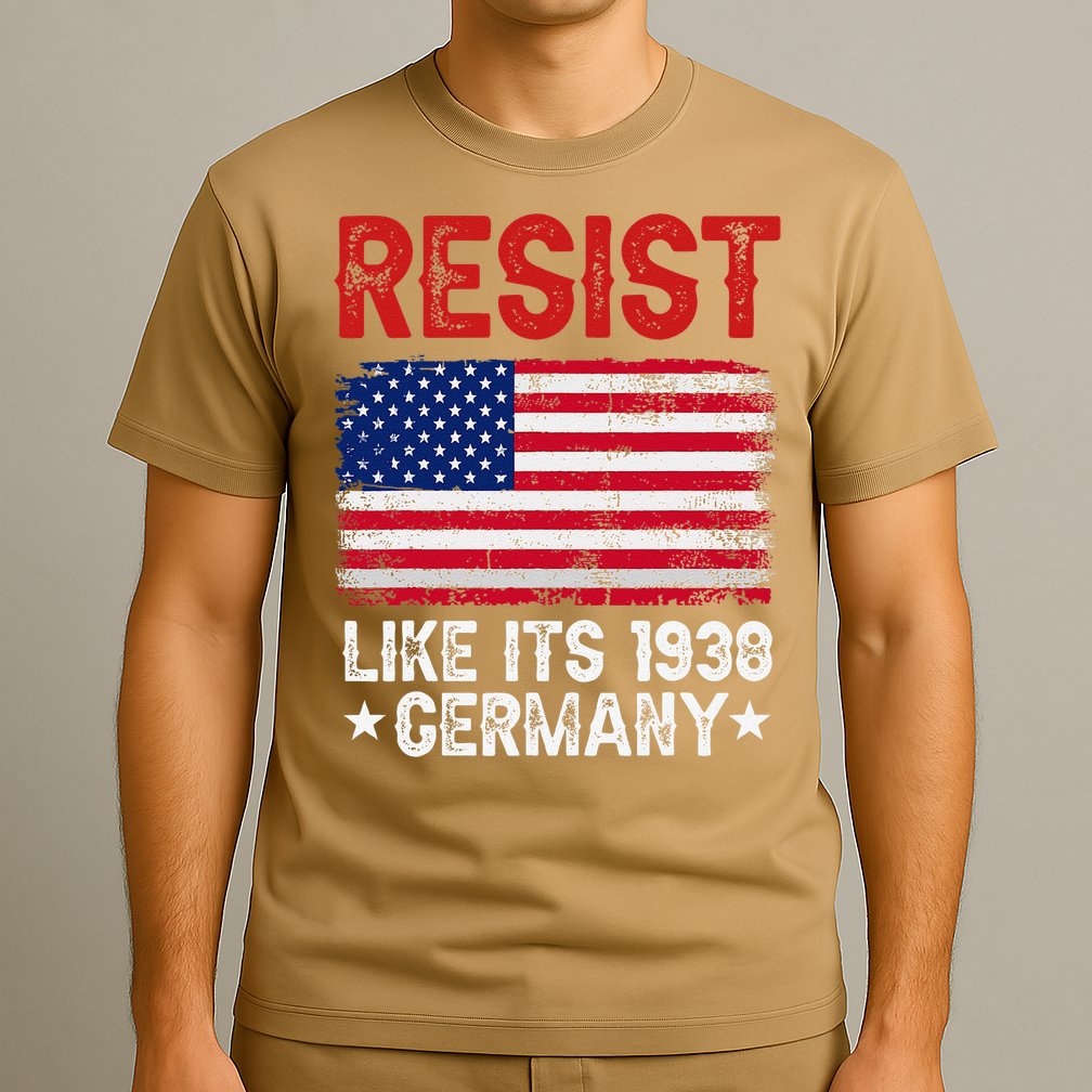 Resist Like Its 1938 Germany Historical Germany USA Flag T-Shirt