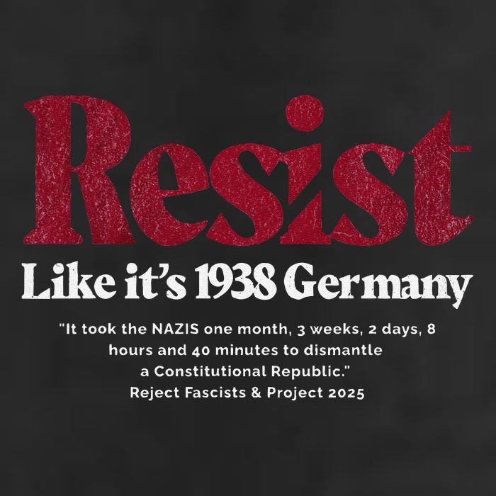 Resist Like Its 1938 Germany 7 Panel Mesh Trucker Snapback Hat