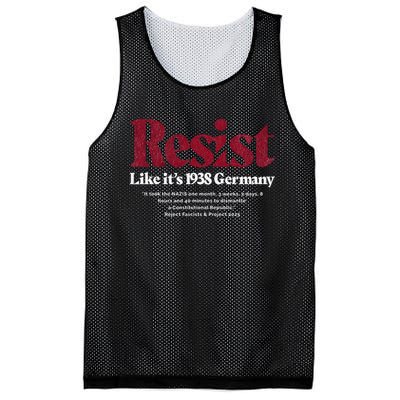 Resist Like Its 1938 Germany Mesh Reversible Basketball Jersey Tank