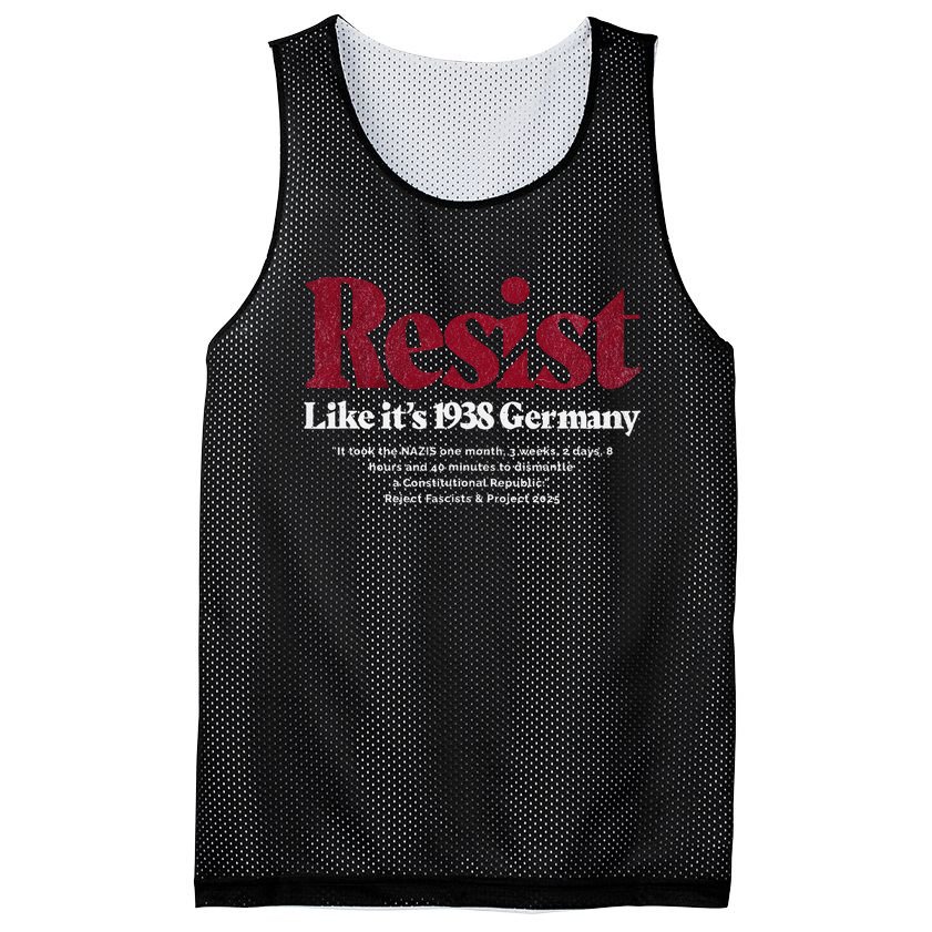 Resist Like Its 1938 Germany Mesh Reversible Basketball Jersey Tank