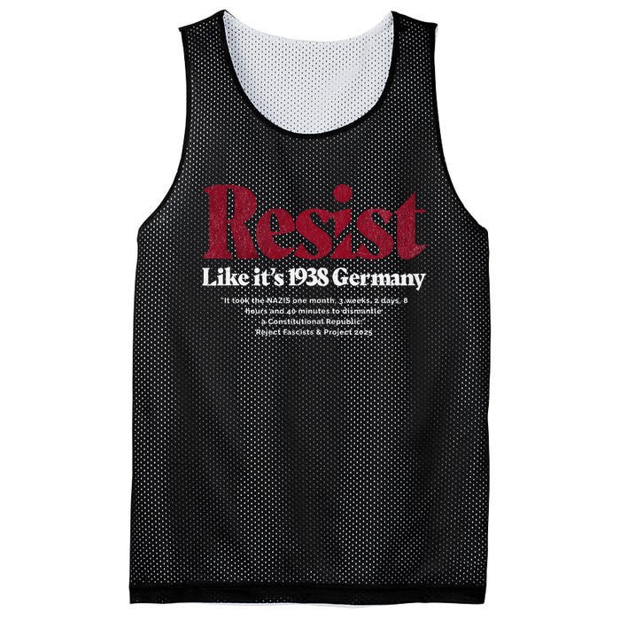 Resist Like Its 1938 Germany Mesh Reversible Basketball Jersey Tank