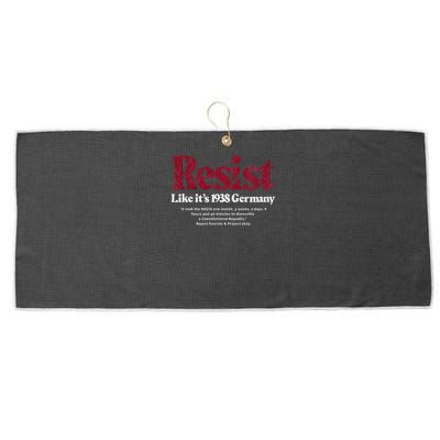 Resist Like Its 1938 Germany Large Microfiber Waffle Golf Towel