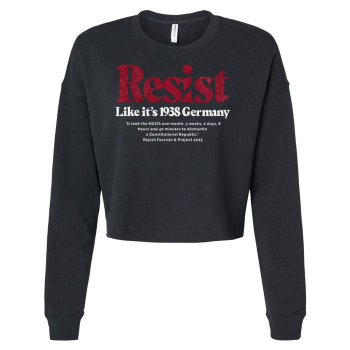 Resist Like Its 1938 Germany Cropped Pullover Crew