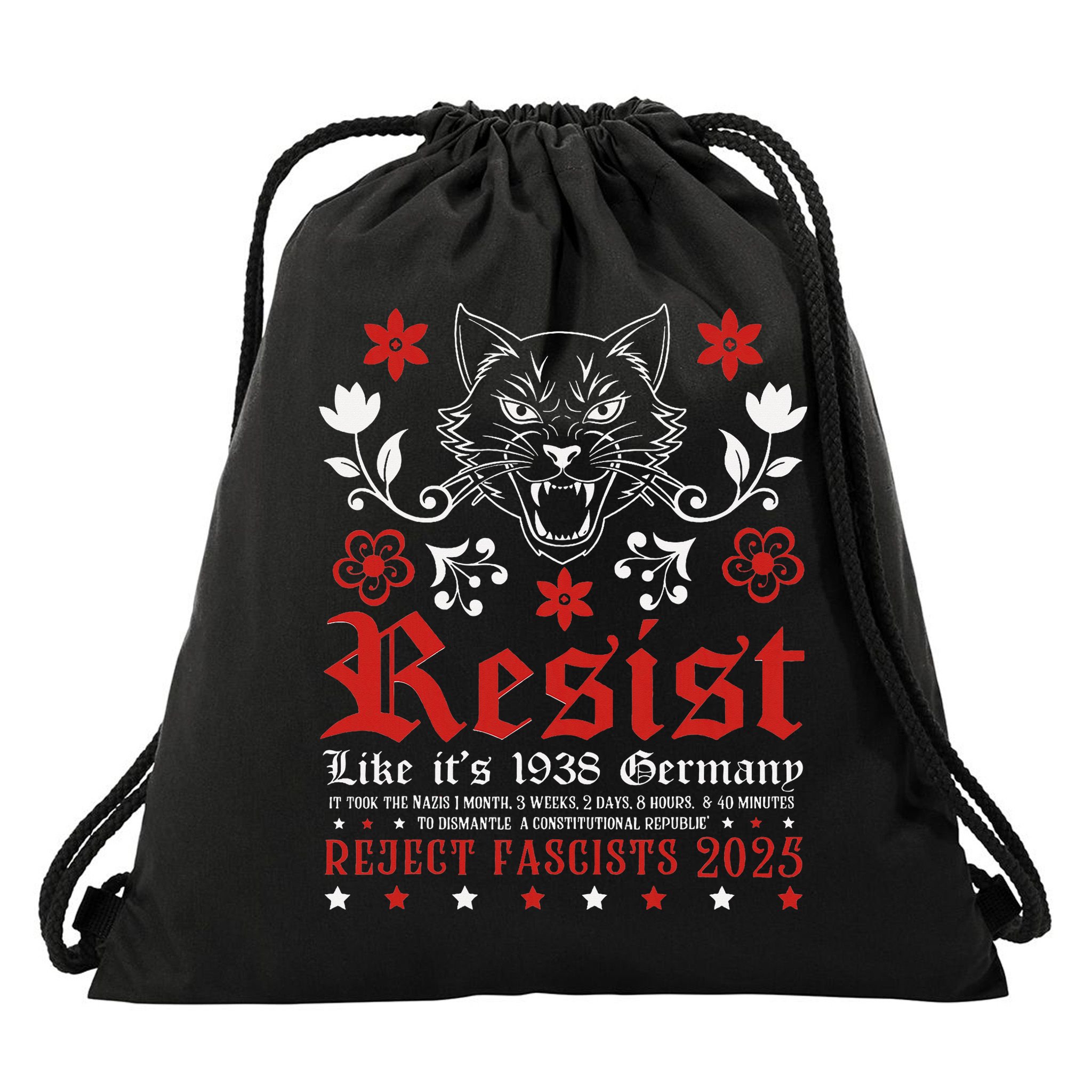 Resist Like It's 1938 Germany Drawstring Bag