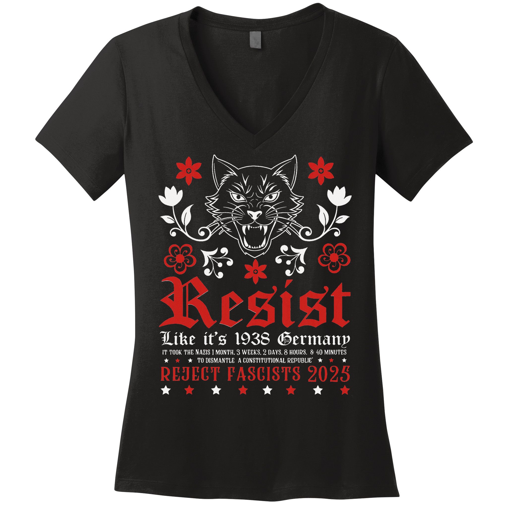Resist Like It's 1938 Germany Women's V-Neck T-Shirt