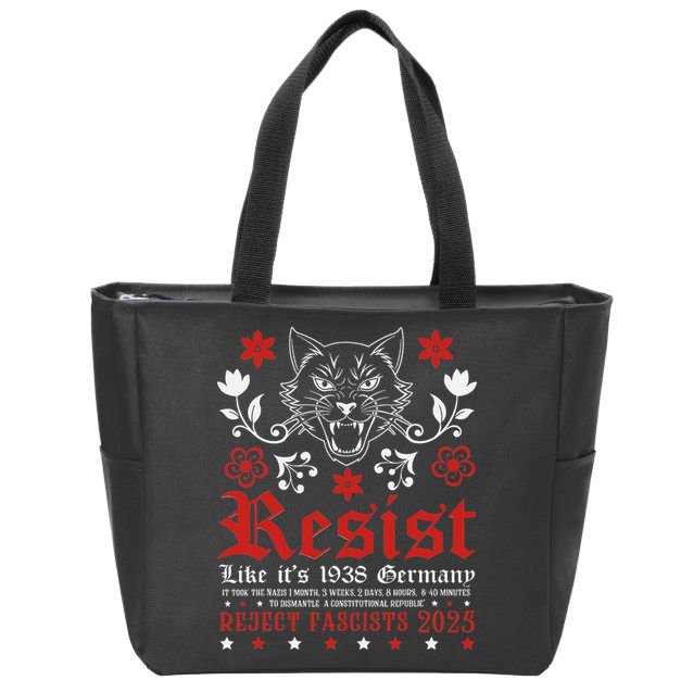 Resist Like It's 1938 Germany Zip Tote Bag