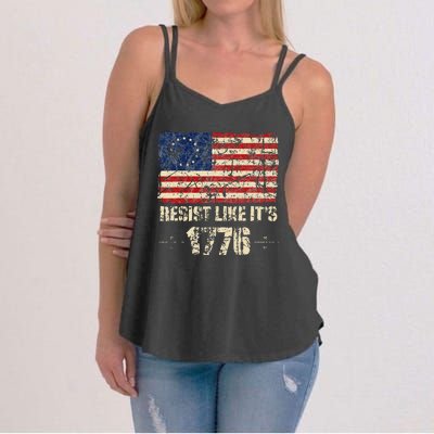 Resist Like It's 1776 American Patriot Conservative Flag Women's Strappy Tank