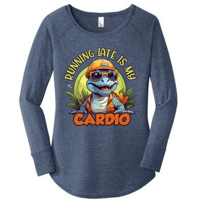 Running Late Is My Cardio Women's Perfect Tri Tunic Long Sleeve Shirt