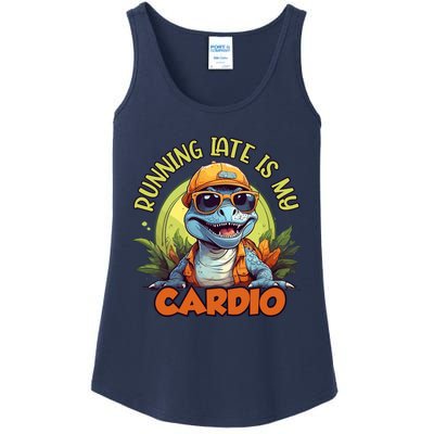 Running Late Is My Cardio Ladies Essential Tank