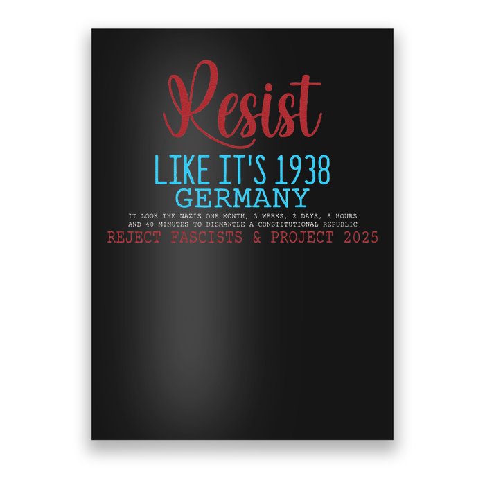 Resist Like Its 1938 Germany Poster