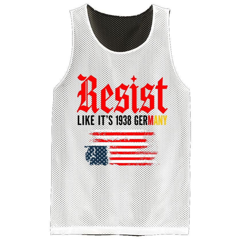 Resist Like It's 1938 Germany  Mesh Reversible Basketball Jersey Tank