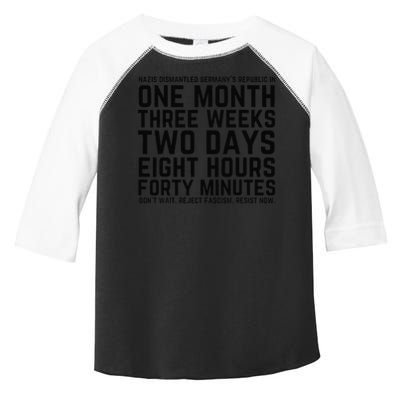 Resist Like Its 1938 Germany Reject Fascism Resist Now Toddler Fine Jersey T-Shirt